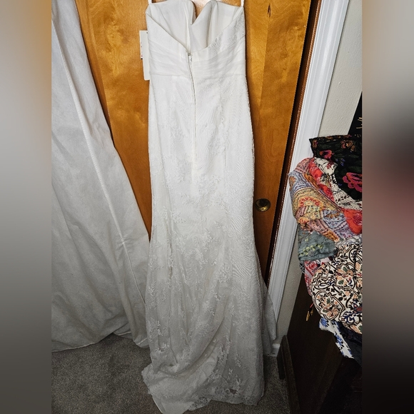 David's Bridal WG3436 Strapless Bridal Gown With Embellishments Sz Zero NWT - Picture 9 of 11